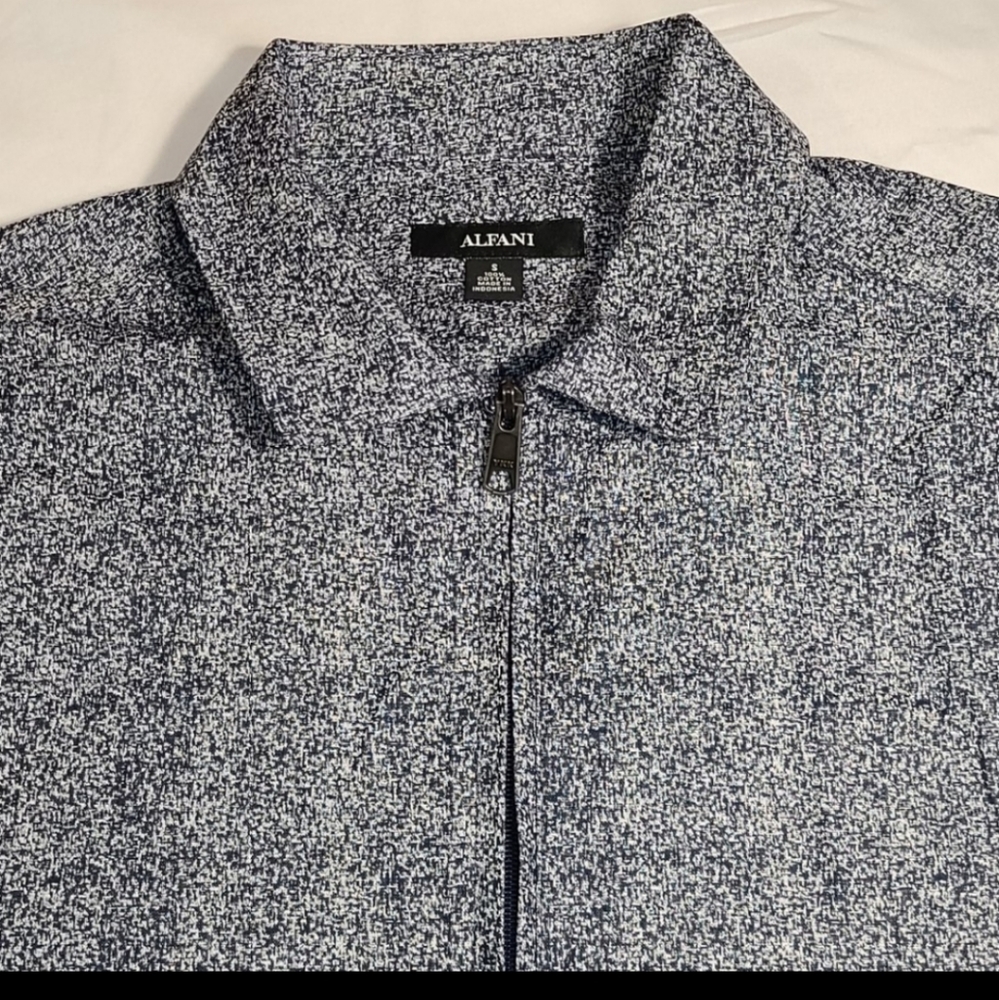 Alfani 1/4 zip shirt jacket - Picture 4 of 16